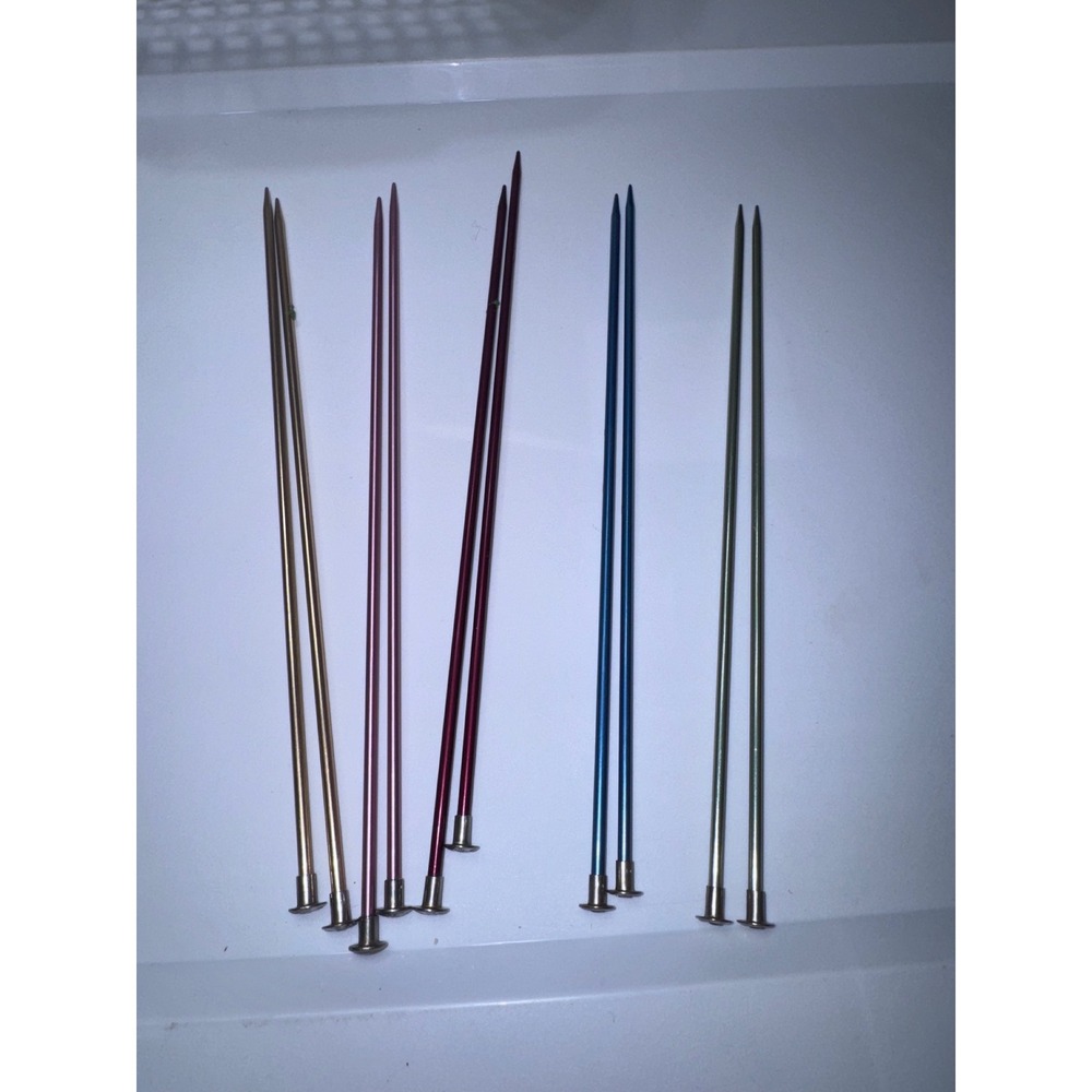 Boye Aluminum Knitting Needle Set 5 Pairs Multi Color size 4 10Inch Single Point
